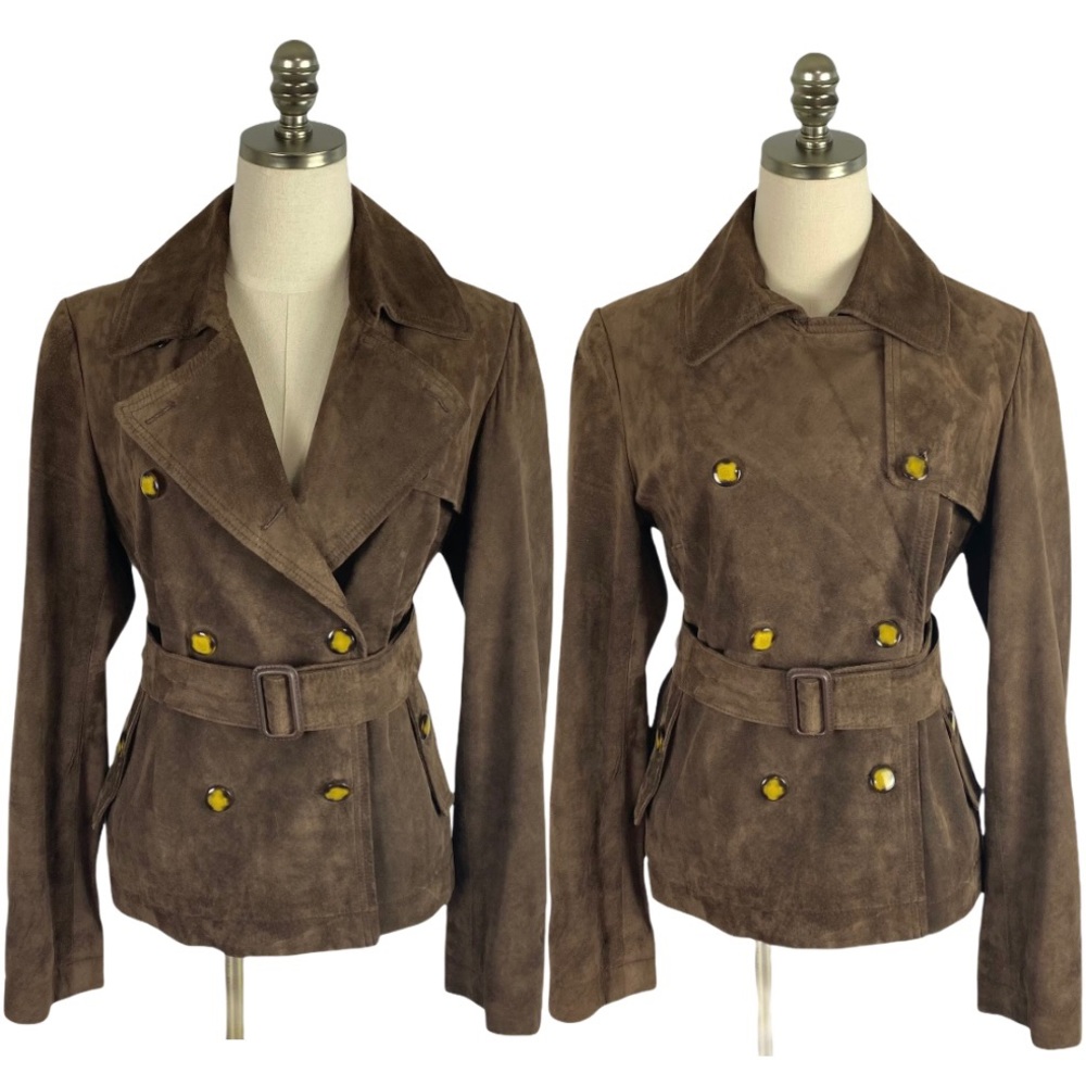 Alan Michael Suede Leather Belted Jacket